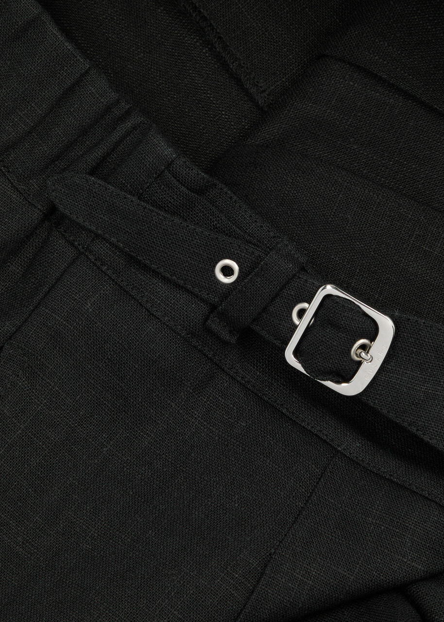 Gusari Côte D'azur Linen Shorts Black