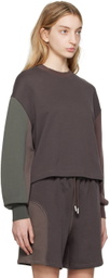 Eckhaus Latta Brown Paneled Sweatshirt