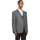 Thom Browne Grey Felted 4-Bar Classic Sport Coat Blazer