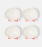 Les-Ottomans Set of 4 ceramic starter plates