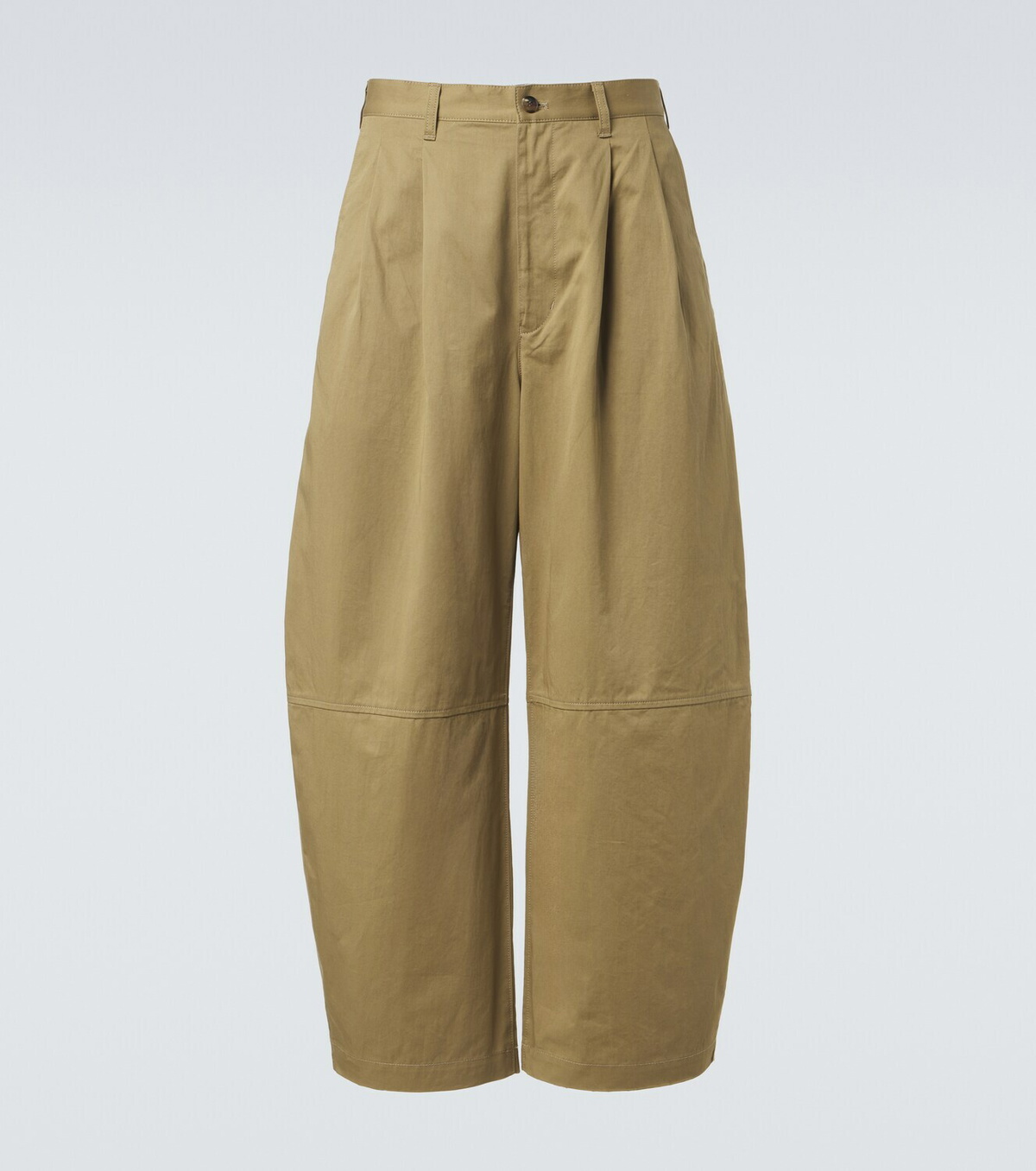 Comme des Garçons Homme Cotton and linen barrel-leg chinos