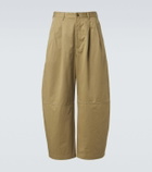 Comme des Garçons Homme Cotton and linen barrel-leg chinos
