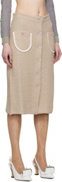 Cormio Beige Lucia Midi Skirt
