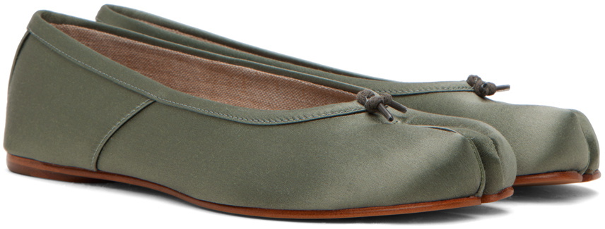 Maison Margiela Green Tabi Ballerina Flats