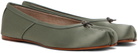 Maison Margiela Green Tabi Ballerina Flats