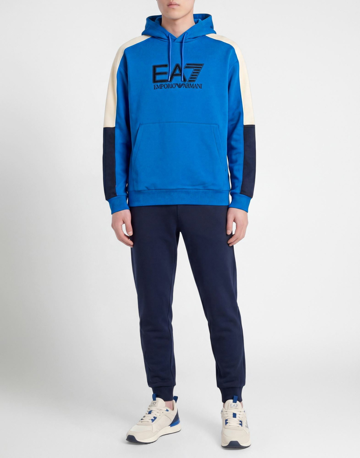 Ea7 Mens Sweatshirt Bright in Blue