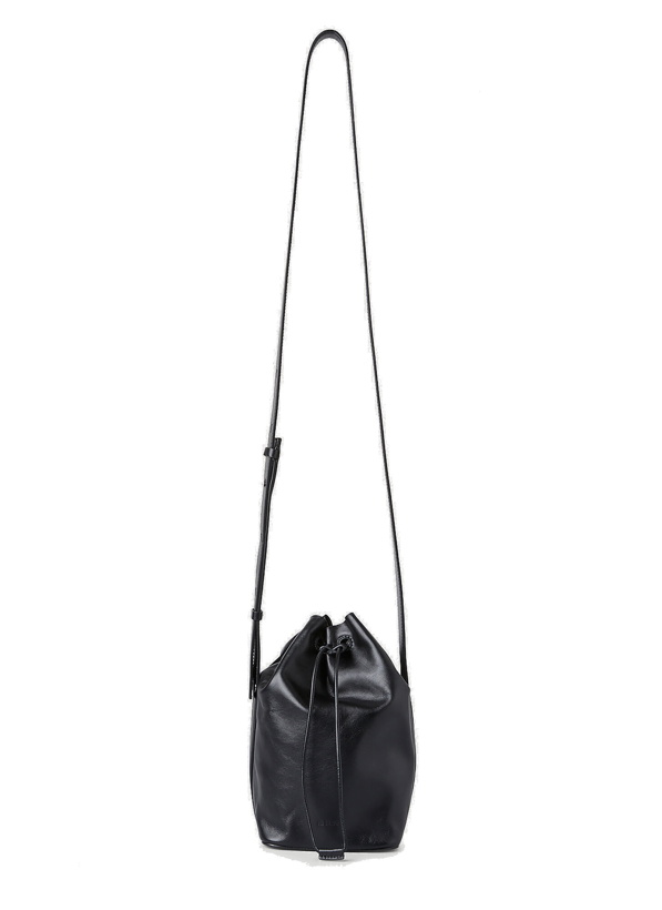 Photo: Drawstring Small Crossbody Bag in Black