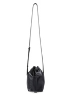 Drawstring Small Crossbody Bag in Black