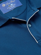 Loro Piana - Stretch-Cotton Piqué Polo Shirt - Blue