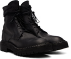 Guidi Black 795 Leather Laced Up Top-Ankle Boots