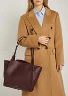 Victoria Beckham Victoria Small Panelled Leather Tote - Burgundy - One Size