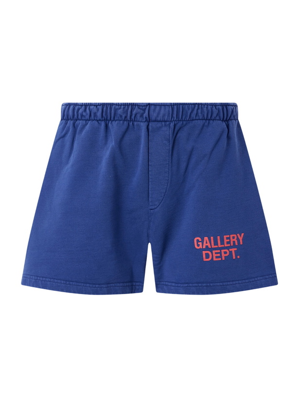 Photo: Gallery Dept. - Zuma Straight-Leg Logo-Print Cotton-Jersey Shorts - Blue