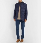 Loro Piana - Roadster Quilted Rain System Wool and Silk-Blend Down Jacket - Blue