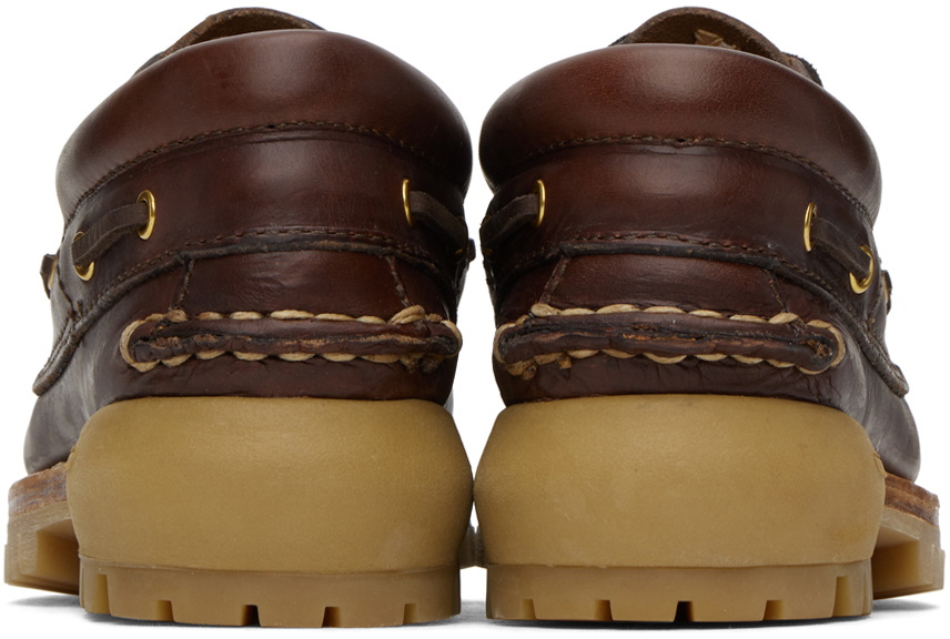 visvim Brown Wallace Deck-Folk Loafers Visvim