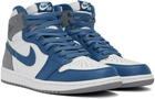 Nike Jordan Blue & White Air Jordan 1 Sneakers