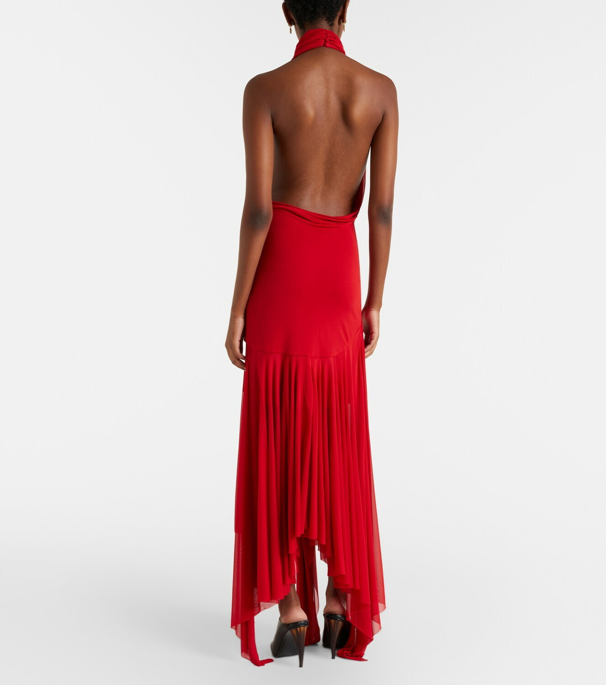 McQueen Draped halterneck maxi dress