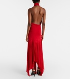 McQueen Draped halterneck maxi dress