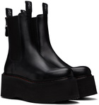 R13 Black Double Stack Chelsea Boots