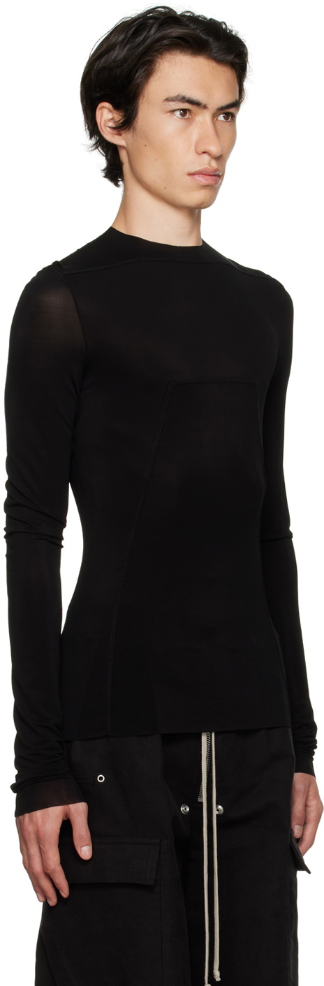 Tシャツ・カットソー Rick Owens Black Cotton Allanah Long Sleeves Top Rick Owens Allanah long sleeves top | The Fashion Square