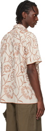 Toga Virilis Beige Embroidery S/S Shirt