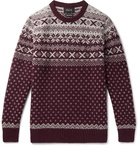 Howlin' - Mr Lawrence Fair Isle Wool Sweater - Men - Burgundy