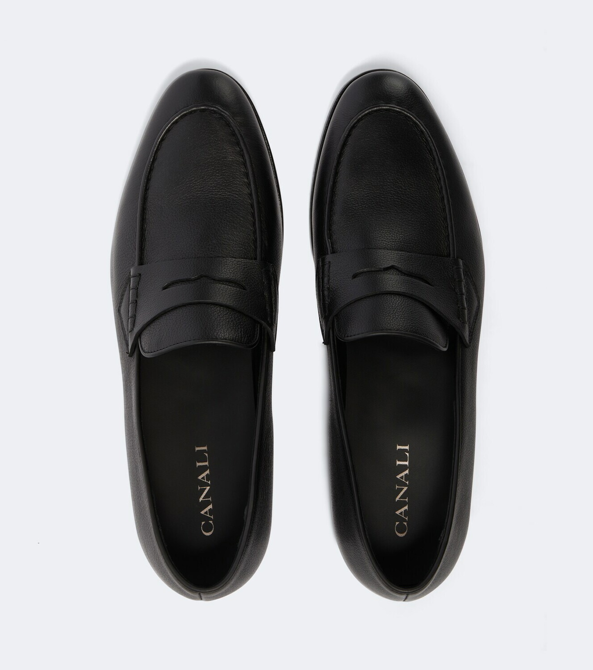 Canali Leather penny loafers