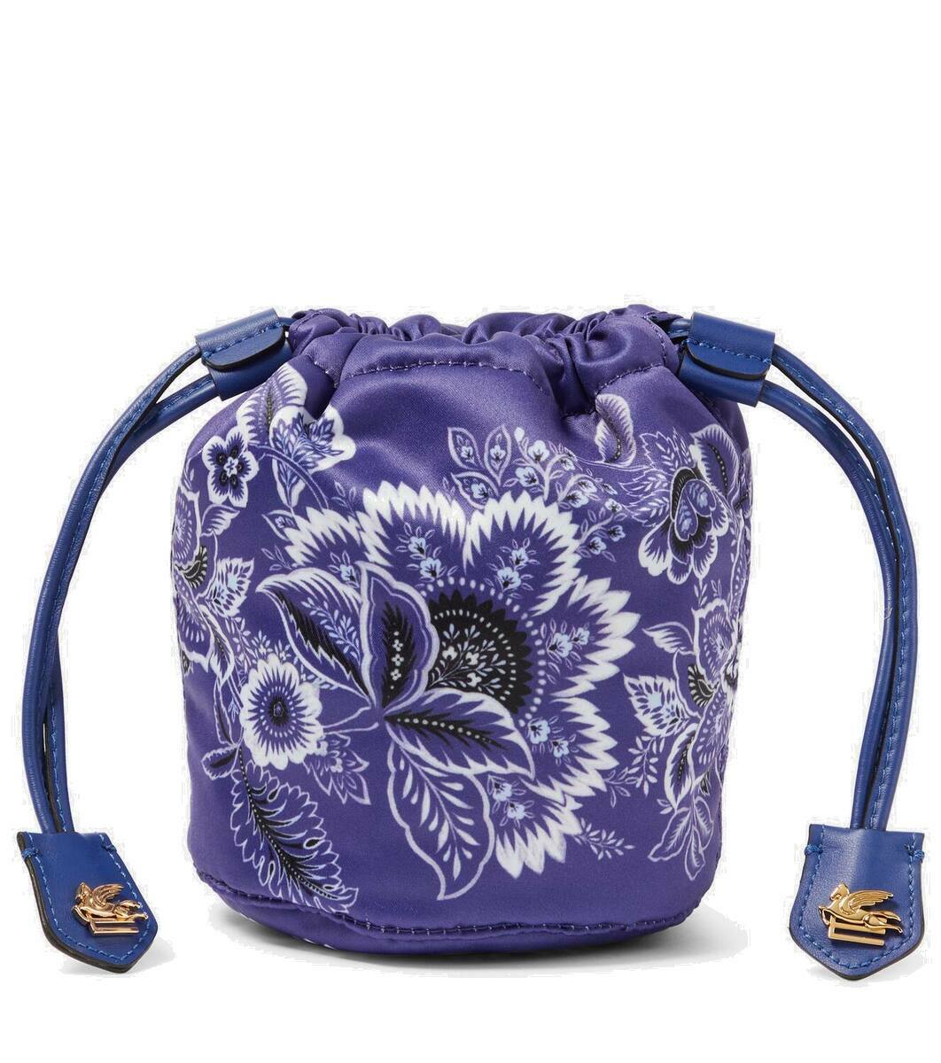 【関税&送料込】Etro Tyrian Purple Leather Bucket Bag Etro Bucket bags and bucket purses for Women | Online Sale