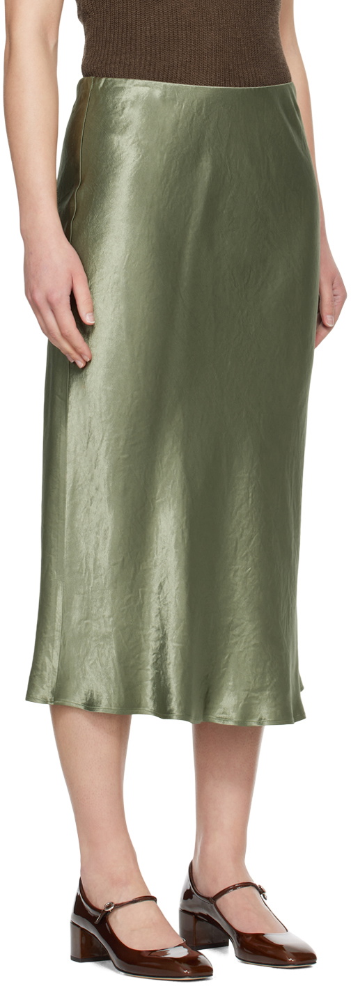 Max Mara Leisure Green Alessio Midi Skirt