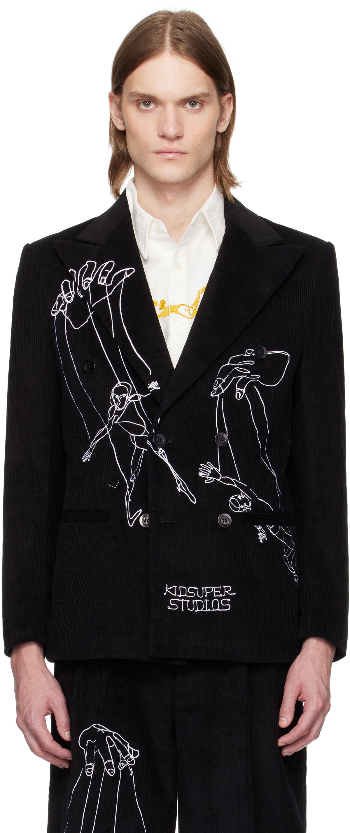 KidSuper Black String Puppets Blazer