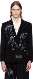 KidSuper Black String Puppets Blazer