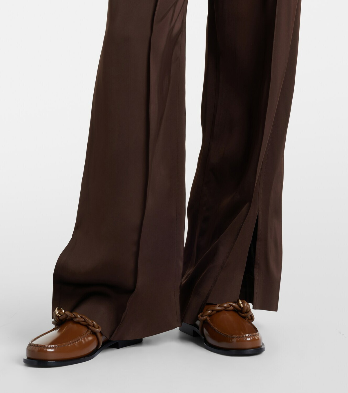 Jil Sander Tangle leather loafers