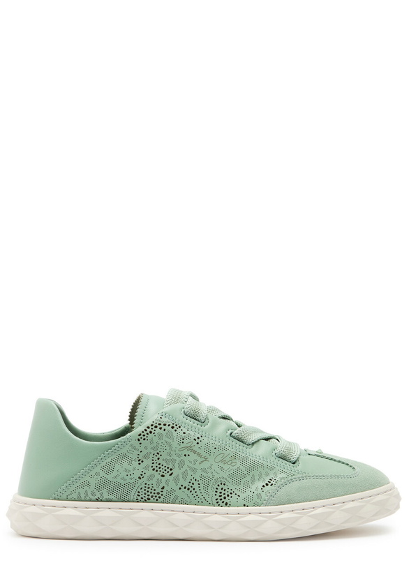 Photo: Jimmy Choo Diamond Light Flex Perforated Leather Sneakers Light Green