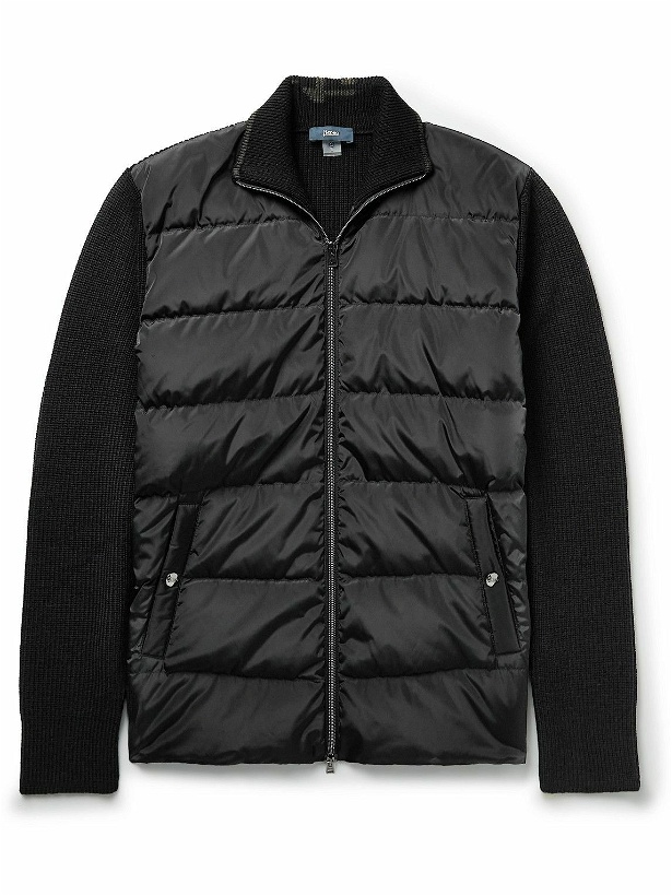 Photo: Herno - Ribbed Shell-Panelled Virgin Wool Down Jacket - Black