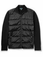 Herno - Ribbed Shell-Panelled Virgin Wool Down Jacket - Black