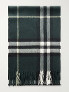 Burberry - Fringed Checked Cashmere Scarf
