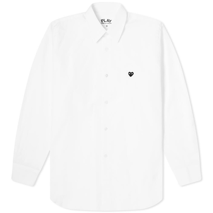 Photo: Comme des Garçons Play Men's Little Black Heart Basic Shirt in White