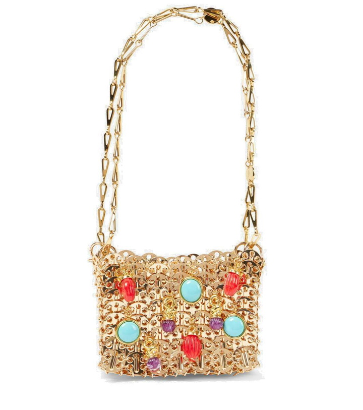 Photo: Rabanne Iconic Gold 1969 Nano embellished shoulder bag