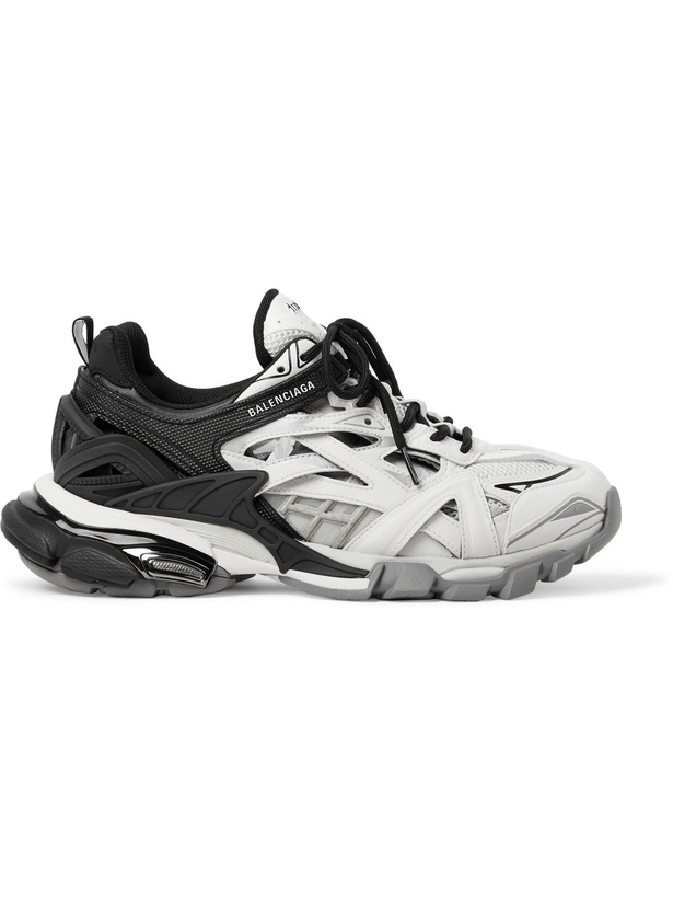 Photo: BALENCIAGA - Track.2 Nylon, Mesh and Rubber Sneakers - Black