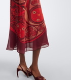 La DoubleJ Alchemy printed silk georgette midi dress