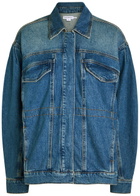 Good American Panelled Stretch-denim Jacket Indigo