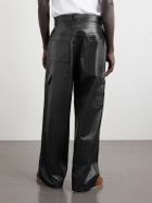 VETEMENTS - Straight-Leg Leather Trousers - Black