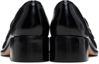 Sandy Liang Black Spazzolato Leather Loafers