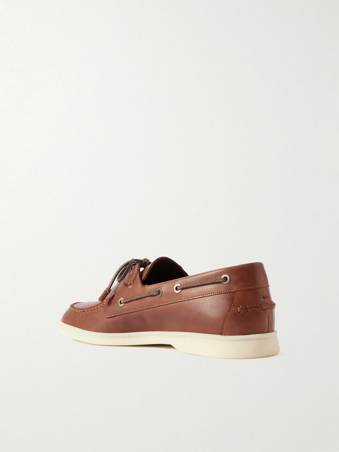 Loro Piana - Leather Boat Shoes - Brown