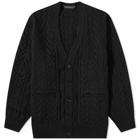Undercover Men's Cable Knit Cardigan in Black