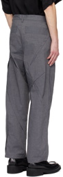 UNDERCOVER Gray Paneled Trousers