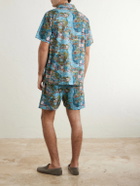 Derek Rose - Ledbury 100 Printed Cotton Pyjama Set - Blue