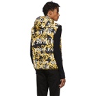 Versace Jeans Couture Reversible Gold and Black Baroque All Over Vest