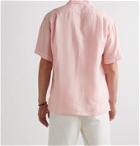 Hartford - Camp-Collar Slub Linen Shirt - Pink