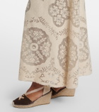 Valentino VGold floral cotton-blend maxi dress