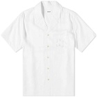 Soulland Men's Orson Beaded Logo Vacation Shirt in White